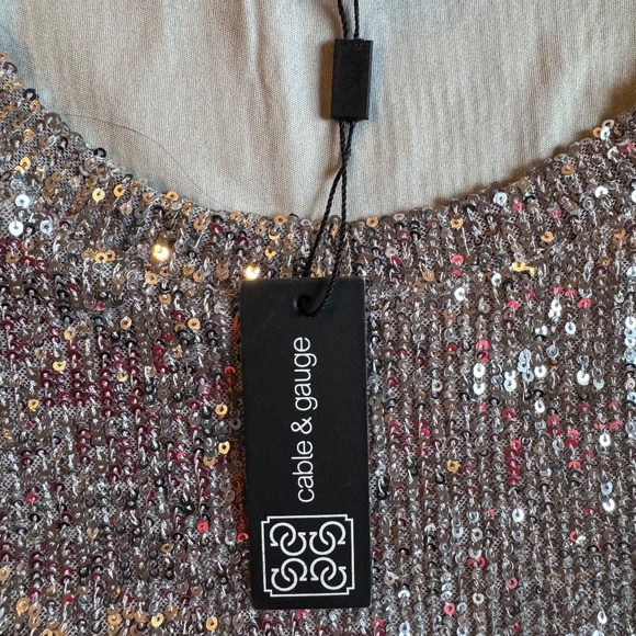 Cable & Gauge Tops - Cable and Gauge Glitter Shirt